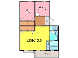 コーポ森脇の物件間取画像